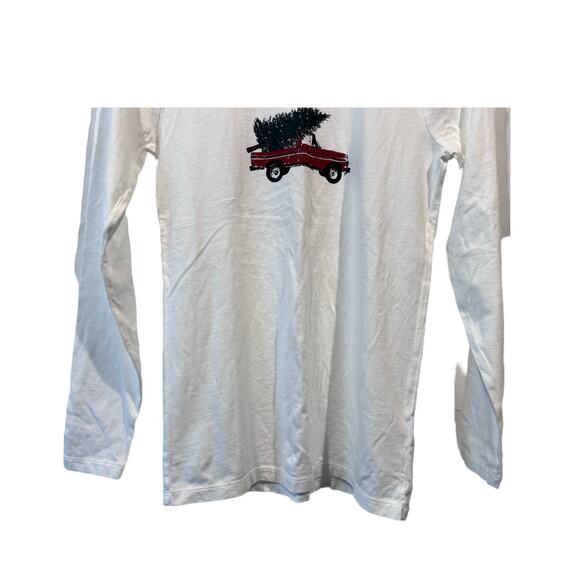 J. Crew Womens XS Collector Tee Christmas Tree Truck Long Sleeve Crew Neck Shirt - Picture 5 of 9